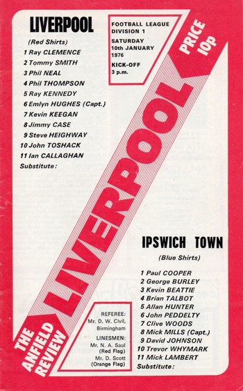 Match programme